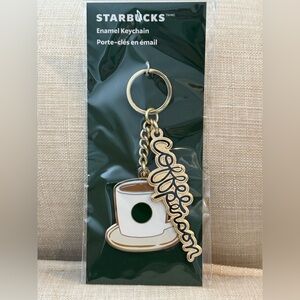 New Starbucks Coffee Person Enamel Keychain